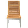 Tumbona con Ruedas 207x58x35 cm Madera Sólida de Acacia y Acero Inoxidable | Foro24.es | Tu tienda online para hogar, jardín y más Foro24.es