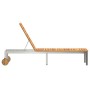 Tumbona con Ruedas 207x58x35 cm Madera Sólida de Acacia y Acero Inoxidable | Foro24.es | Tu tienda online para hogar, jardín y más Foro24.es