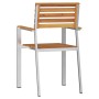 Sillas de jardín apilables 2 pcs de madera maciza de acacia y acero by , Garden chairs - Ref: Foro24-42006197, Price: 222,33 ...