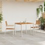 Sillas Apilables para Jardín 2 pcs Madera Maciza de Teca y Acero | Foro24.es | Tu tienda online para hogar, jardín y más Foro24.es