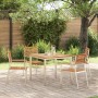 Sillas de Jardín Apilables 4 pcs de Madera Sólida de Teca y Acero | Foro24.es | Tu tienda online para hogar, jardín y más Foro24.es