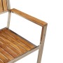 Sillas de jardín apilables 2 pcs de madera maciza de acacia y metal | Foro24.es | Tu tienda online para hogar, jardín y más Foro24.es