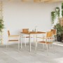 Sillas de jardín apilables 4 pcs de madera maciza de acacia y metal by , Garden chairs - Ref: Foro24-42006202, Price: 418,88 ...