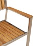 Sillas de jardín apilables 2 pcs de madera maciza de teca y metal | Foro24.es | Tu tienda online para hogar, jardín y más Foro24.es