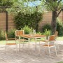 Sillas de Jardín Apilables 4 pcs de Madera Maciza de Teca y Metal | Foro24.es | Tu tienda online para hogar, jardín y más Foro24.es