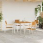 Sillas de Jardín Apilables 4 pcs de Madera Maciza de Teca y Metal | Foro24.es | Tu tienda online para hogar, jardín y más Foro24.es