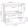 HAMAR Sideboard aus massivem dunkelgrauem Kiefernholz 85x35x80 cm von vidaXL, Sideboards - Ref: Foro24-340498, Preis: 92,65 €...