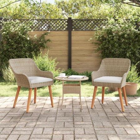 Sillas de Jardín con Cojines 2 pcs Beige de Poliratán | Foro24.es | Tu tienda online para hogar, jardín y más Foro24.es