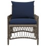 Silla de Jardín con Cojines Gris 60x70x78 cm Ratán Sintético von , Gartenstühle - Ref: Foro24-42006224, Preis: 122,20 €, Raba...