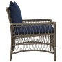 Silla de Jardín con Cojines Gris 60x70x78 cm Ratán Sintético von , Gartenstühle - Ref: Foro24-42006224, Preis: 122,20 €, Raba...