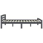 Solid pine wood bed frame dark grey 120x200 cm by vidaXL, Beds and slatted bases - Ref: Foro24-322091, Price: 122,04 €, Disco...