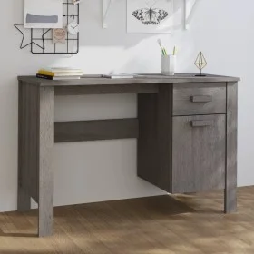 HAMAR Schreibtisch aus massivem hellgrauem Kiefernholz 113x50x75 cm von vidaXL, Schreibtische - Ref: Foro24-340463, Preis: 10...