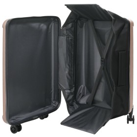 Maleta Plegable Concha Dura 28'' Rosa Dorada