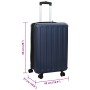 Maleta plegable rígida 24'' azul oscuro 43x27x66 cm ABS by , Suitcases - Ref: Foro24-42006243, Price: 58,19 €, Discount: %