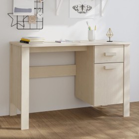 Escritorio HAMAR madera de pino maciza marrón miel 113x50x75 cm de vidaXL, Escritorios - Ref: Foro24-340460, Precio: 142,86 €...