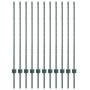 Poste de Cerca 11 pcs U-Channel Verde 120 cm Acero | Foro24.es | Tu tienda online para hogar, jardín y más Foro24.es