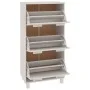 HAMAR shoe rack solid white pine wood 59.5x35x117 cm by vidaXL, Shoe racks and shoe organizers - Ref: Foro24-340513, Price: 1...