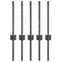Postes de Cercado 5 pcs U-Channel Gris 40 cm Acero | Foro24.es | Tu tienda online para hogar, jardín y más Foro24.es