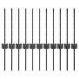 Postes de cerca 11 pcs U-Channel Gris 40 cm Acero | Foro24.es | Tu tienda online para hogar, jardín y más Foro24.es