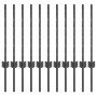 Poste de Cerca 11 pcs U-Channel Gris 60 cm Acero | Foro24.es | Tu tienda online para hogar, jardín y más Foro24.es