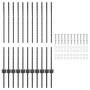 Poste de Cerca 22 pcs U-Channel Gris 100 cm Acero | Foro24.es | Tu tienda online para hogar, jardín y más Foro24.es