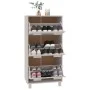 HAMAR shoe rack solid white pine wood 59.5x35x117 cm by vidaXL, Shoe racks and shoe organizers - Ref: Foro24-340513, Price: 1...