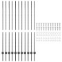 Poste de Cerca 22 pcs U-Channel Gris 150 cm Acero | Foro24.es | Tu tienda online para hogar, jardín y más Foro24.es