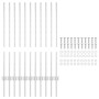 Poste de cercado 22 pcs canal U 100 cm acero galvanizado | Foro24.es | Tu tienda online para hogar, jardín y más Foro24.es