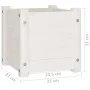 Solid white pine wood planter 31x31x31 cm by vidaXL, Pots and planters - Ref: Foro24-810524, Price: 20,92 €, Discount: %
