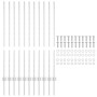 Postes de cercas 22 pcs U-Channel 120 cm Acero galvanizado | Foro24.es | Tu tienda online para hogar, jardín y más Foro24.es