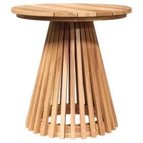 Mesa Lateral de Jardín Ø50x49.5 cm de Madera Sólida de Teca