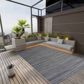 Alfombra de exterior PP gris antracita 140x200 cm de vidaXL, Protectores para exterior - Ref: Foro24-317022, Precio: 42,51 €,...