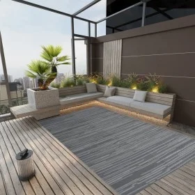 Anthracite gray PP outdoor rug 140x200 cm by vidaXL, Outdoor protectors - Ref: Foro24-317022, Price: 36,29 €, Discount: %