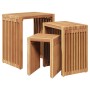 Conjunto de Mesas Laterales para Jardín 3 pcs Madera Maciza de Teca | Foro24.es | Tu tienda online para hogar, jardín y más Foro24.es
