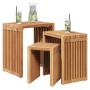 Conjunto de Mesas Laterales para Jardín 3 pcs Madera Maciza de Teca | Foro24.es | Tu tienda online para hogar, jardín y más Foro24.es