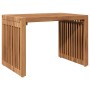 Mesa Lateral de Jardín 50x32.5x35 cm Madera Maciza de Teca