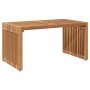 Mesa Lateral de Jardín 70x37.5x35.5 cm de Madera Sólida de Teca