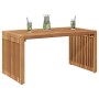 Mesa Lateral de Jardín 70x37.5x35.5 cm de Madera Sólida de Teca