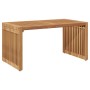 Mesa Lateral de Jardín 70x37.5x35.5 cm de Madera Sólida de Teca