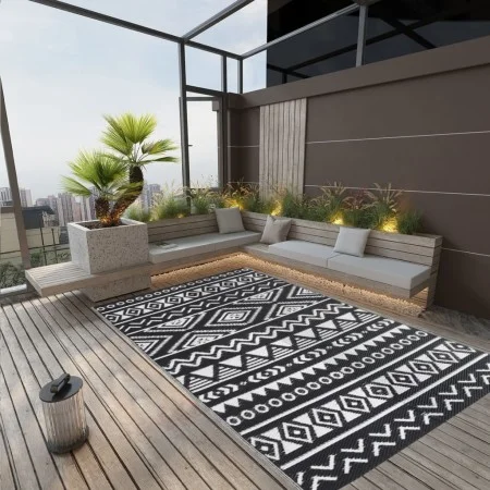 Schwarzer PP-Außenteppich 190x290 cm von vidaXL, Outdoor-Protektoren - Ref: Foro24-316980, Preis: 62,56 €, Rabatt: %