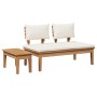 Conjunto de banco de jardín de 2 piezas de madera maciza de teca | Foro24.es | Tu tienda online para hogar, jardín y más Foro24.es