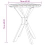 Mesa Bistro de Jardín Ø70x75 cm Madera Sólida de Teca by , Garden tables - Ref: Foro24-42006359, Price: 152,64 €, Discount: %