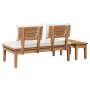 Conjunto de banco de jardín de 2 piezas de madera maciza de teca | Foro24.es | Tu tienda online para hogar, jardín y más Foro24.es