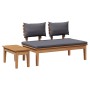 Juego de Banco de Jardín de 2 Piezas de Madera Sólida de Teak | Foro24.es | Tu tienda online para hogar, jardín y más Foro24.es