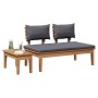 Juego de Banco de Jardín de 2 Piezas de Madera Sólida de Teak | Foro24.es | Tu tienda online para hogar, jardín y más Foro24.es