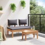 Juego de Banco de Jardín de 2 Piezas de Madera Sólida de Teak | Foro24.es | Tu tienda online para hogar, jardín y más Foro24.es