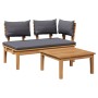 Conjunto de Banco de Jardín de 2 Piezas de Madera Maciza de Teak | Foro24.es | Tu tienda online para hogar, jardín y más Foro24.es
