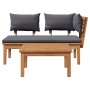 Conjunto de Banco de Jardín de 2 Piezas de Madera Maciza de Teak | Foro24.es | Tu tienda online para hogar, jardín y más Foro24.es