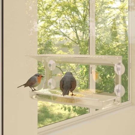 Vogelhäuschen für Fenster 2 Stück Acryl 30x12x15 cm von vidaXL, Vogel Fütterer - Ref: Foro24-318304, Preis: 23,93 €, Rabatt: %