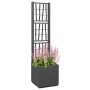 Macetero de Jardín Gris Oscuro con Enrejado - 36x36x140 cm | Foro24.es | Tu tienda online para hogar, jardín y más Foro24.es